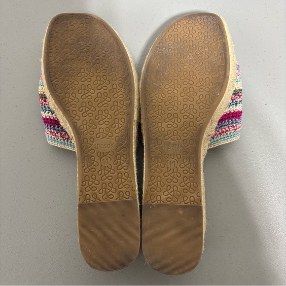 The Sak Colorful Multicolor Knit Slip On Slide Sandals Wedges Women's 11 - Picture 10 of 11